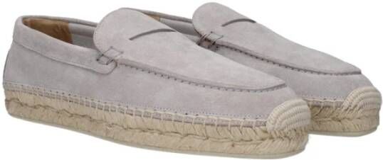 Christian Louboutin Grijze Suède Espadrille met Voor Detail