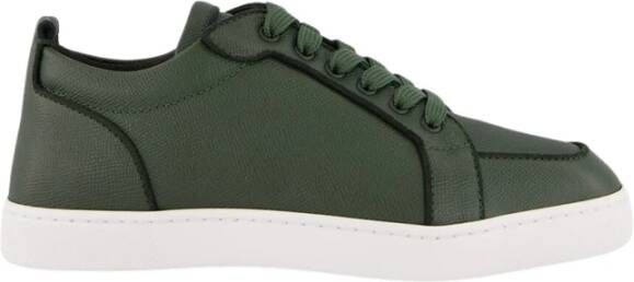 Christian Louboutin Groene Leren Sneakers Modern Ontwerp