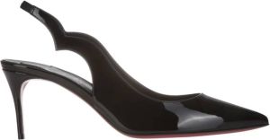 Christian Louboutin Hot Chick Sling 70 Patent Lining Pumps Zwart Dames