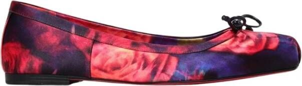 Christian Louboutin Kleurrijke Satijnen Ballerina Flats