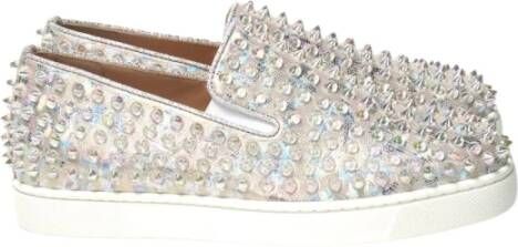 Christian Louboutin Witte Ab Clear Ab Roller Boot Vrouw Platte Sneaker White Dames