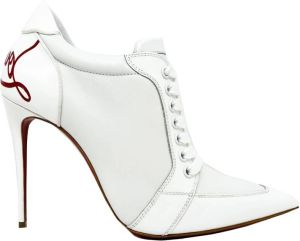 Christian Louboutin Leren Veterschoenen Wit Dames