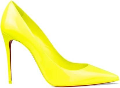 Christian Louboutin Neon Gele Patentleren Pumps Yellow Dames