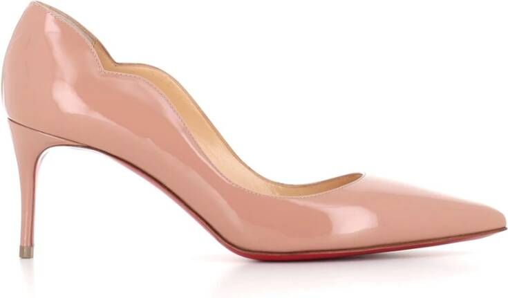 Christian Louboutin Nude Lakleren Hakken Pink Dames