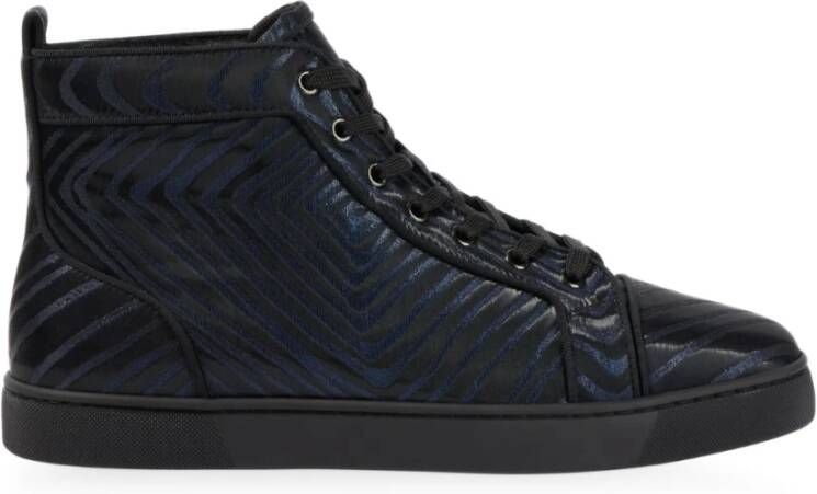 Christian Louboutin Ocean High Top Jacquard Sneakers