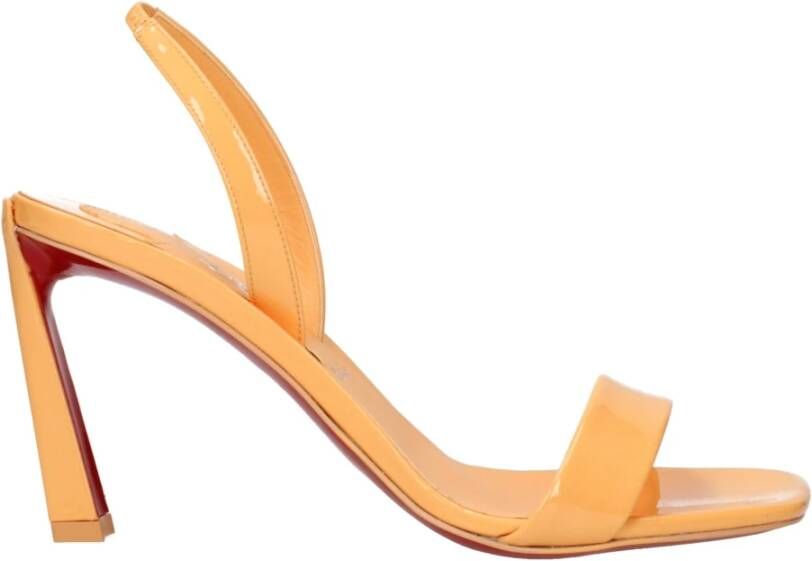 Christian Louboutin Oranje Stiletto Hakken Sandalen
