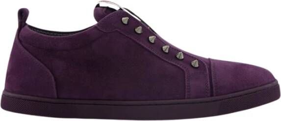 Christian Louboutin Paarse lage sneaker stedelijke luxe