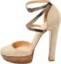 Christian Louboutin Pre-owned Canvas heels Beige Dames - Thumbnail 1