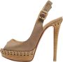 Christian Louboutin Pre-owned Canvas sandals Gray Dames - Thumbnail 1