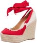Christian Louboutin Pre-owned Canvas sandals Red Dames - Thumbnail 1