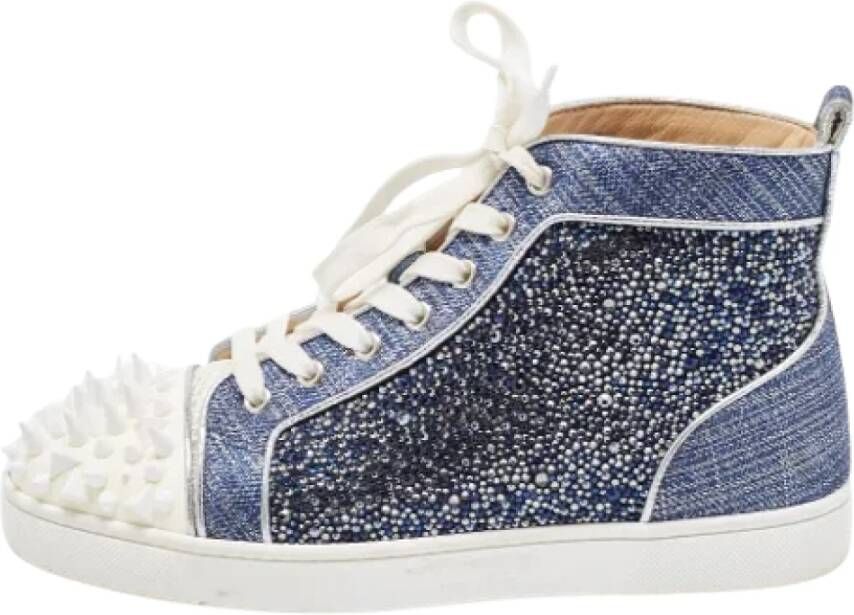 Christian Louboutin Pre-owned Canvas sneakers Blue Dames