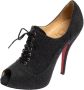 Christian Louboutin Pre-owned Fabric boots Gray Dames - Thumbnail 1