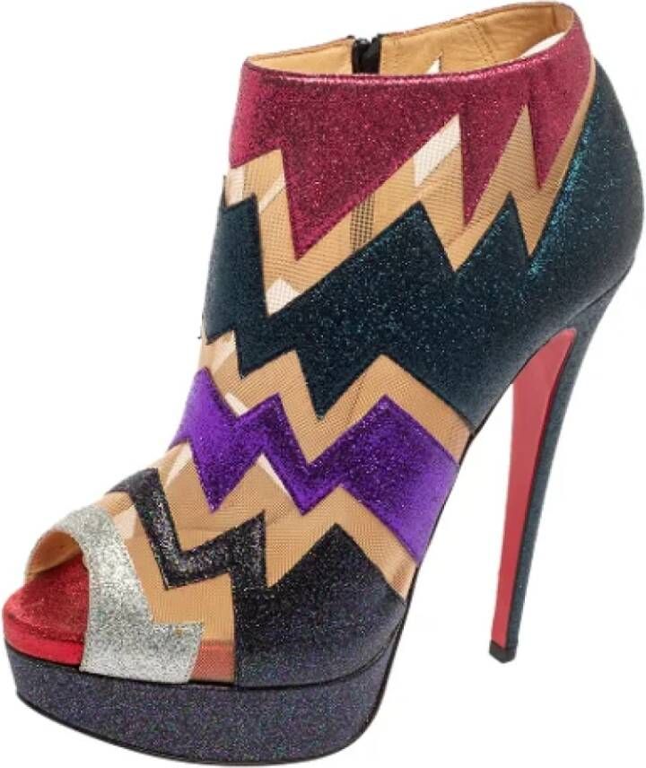 Christian Louboutin Pre-owned Fabric boots Multicolor Dames