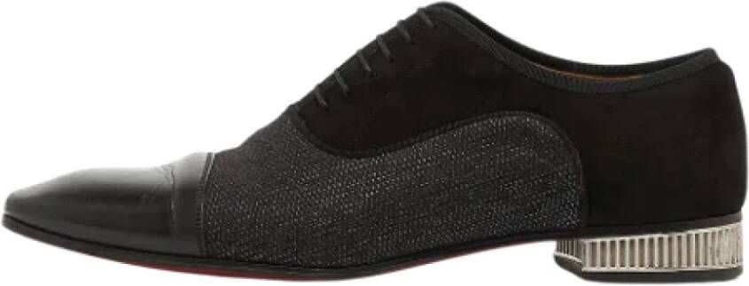 Christian Louboutin Pre-owned Fabric flats Black Heren