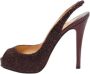 Christian Louboutin Pre-owned Fabric heels Purple Dames - Thumbnail 1