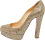 Christian Louboutin Pre-owned Fabric heels Yellow Dames - Thumbnail 1