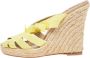 Christian Louboutin Pre-owned Fabric sandals Yellow Dames - Thumbnail 1