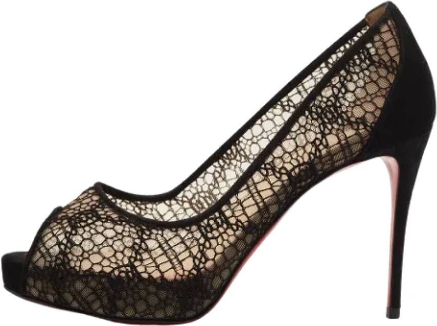 Christian Louboutin Pre-owned Lace heels Black Dames