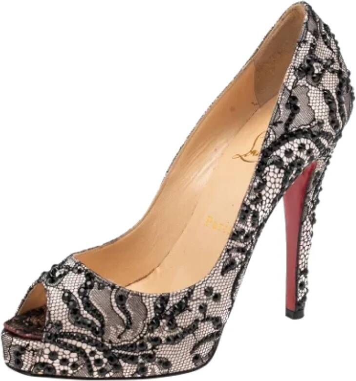 Christian Louboutin Pre-owned Lace heels Black Dames