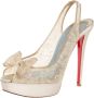 Christian Louboutin Pre-owned Lace sandals Beige Dames - Thumbnail 1