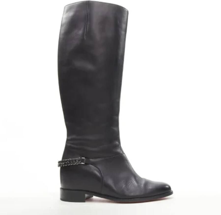 Christian Louboutin Pre-owned Leather boots Black Dames