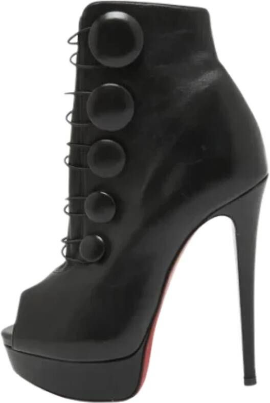 Christian Louboutin Pre-owned Leather boots Black Dames