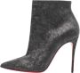 Christian Louboutin Pre-owned Leather boots Gray Dames - Thumbnail 1