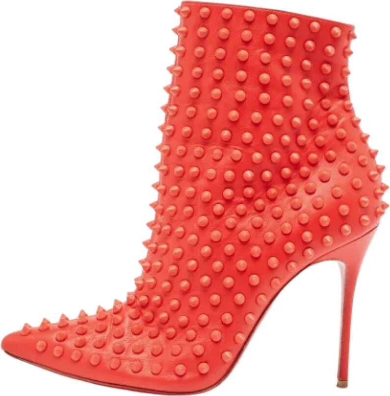 Christian Louboutin Pre-owned Leather boots Red Dames