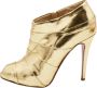 Christian Louboutin Pre-owned Leather boots Yellow Dames - Thumbnail 1