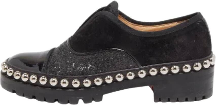 Christian Louboutin Pre-owned Leather flats Black Dames