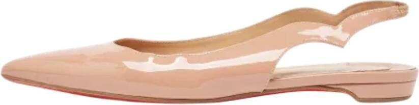 Christian Louboutin Pre-owned Leather flats Pink Dames