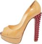Christian Louboutin Pre-owned Leather heels Beige Dames - Thumbnail 1