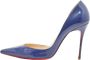 Christian Louboutin Pre-owned Leather heels Blue Dames - Thumbnail 1