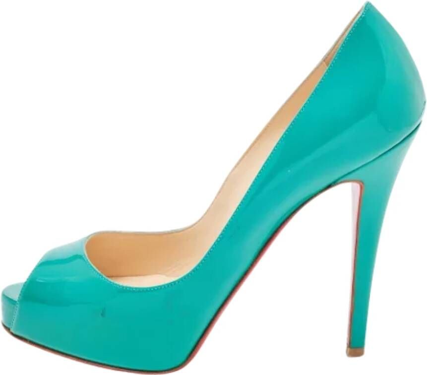 Christian Louboutin Pre-owned Leather heels Green Dames