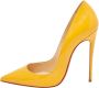 Christian Louboutin Pre-owned Leather heels Orange Dames - Thumbnail 1