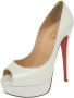 Christian Louboutin Pre-owned Leather heels White Dames - Thumbnail 1