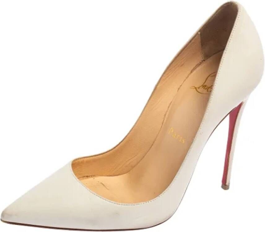 Christian Louboutin Pre-owned Leather heels White Dames