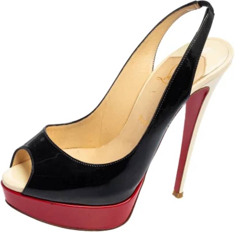 Christian Louboutin Pre-owned Leather sandals Black Dames