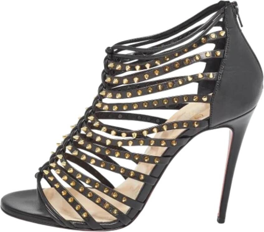 Christian Louboutin Pre-owned Leather sandals Black Dames