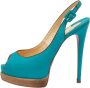 Christian Louboutin Pre-owned Leather sandals Blue Dames - Thumbnail 1
