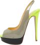 Christian Louboutin Pre-owned Leather sandals Gray Dames - Thumbnail 1