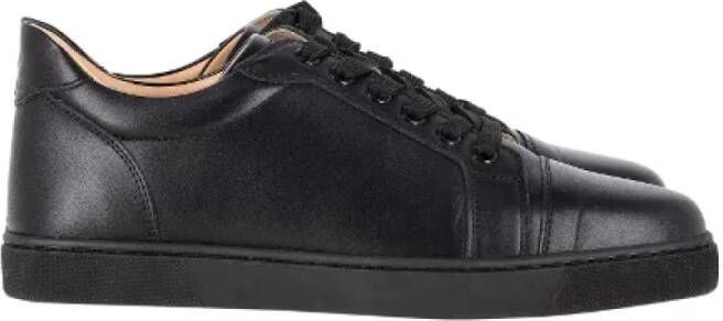 Christian Louboutin Pre owned Leather sneakers Black Dames Schoenen