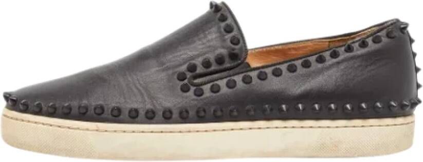 Christian Louboutin Pre-owned Leather sneakers Black Dames