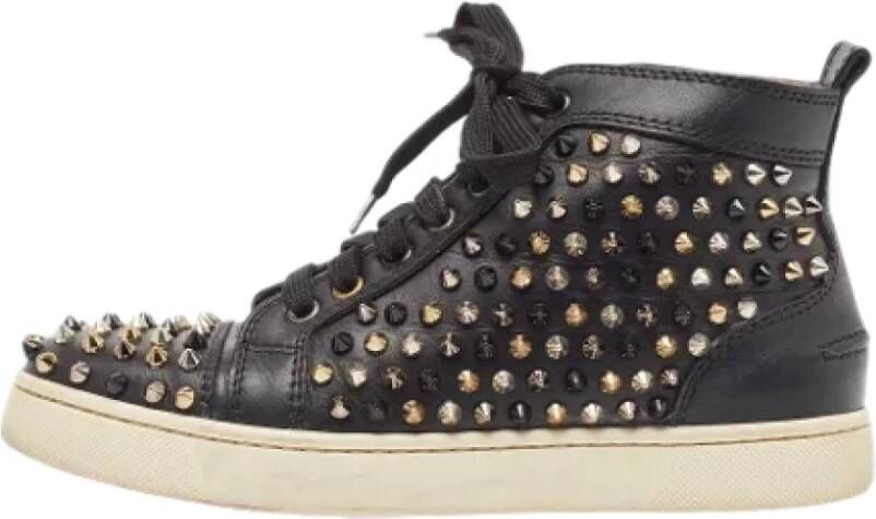 Christian Louboutin Pre-owned Leather sneakers Black Dames