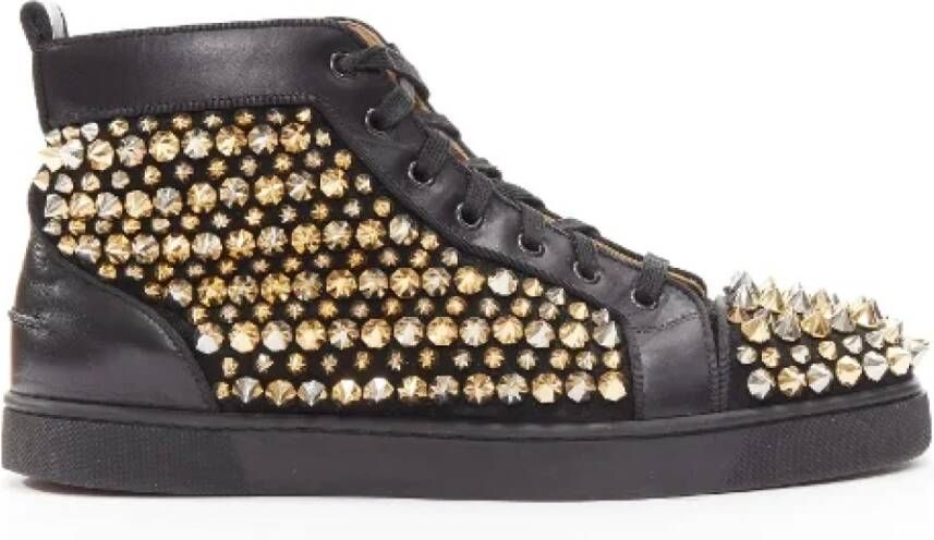 Christian Louboutin Pre-owned Leather sneakers Black Heren