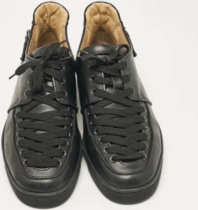 Christian Louboutin Pre-owned Leather sneakers Black Heren