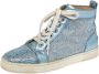 Christian Louboutin Pre-owned Leather sneakers Blue Dames - Thumbnail 1