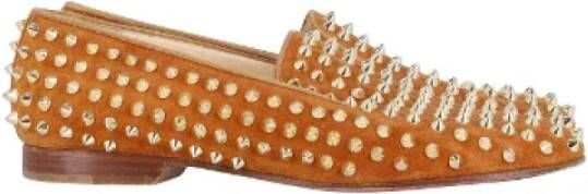 Christian Louboutin Pre-owned Platte schoenen Brown Dames