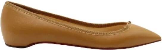 Christian Louboutin Pre-owned Platte schoenen Brown Dames