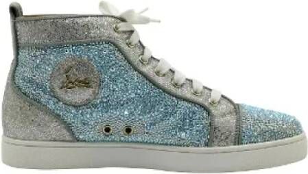Christian Louboutin Pre-owned Polyester sneakers Blue Heren